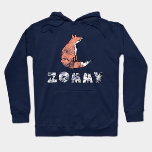 Zommy hot foxy mommy distressed graphic fox design Hoodie